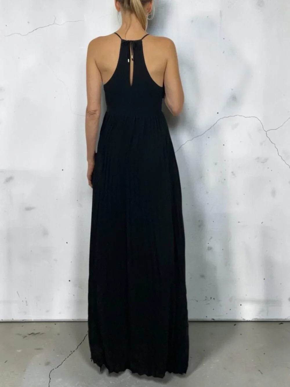 Abercrombie and Fitch Maxi Dress XS Black Halter Sleeveless